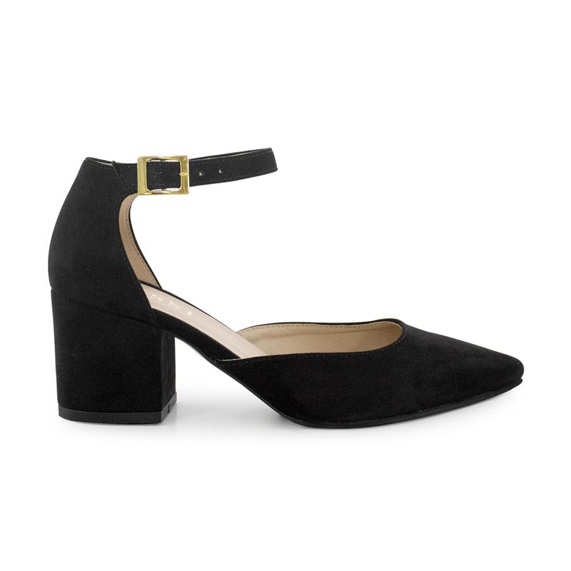 Tacones-de-textil-negro