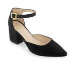 Tacones-de-textil-negro